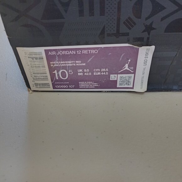 Size 10.5 - Air Jordan 12 Retro FIBA OG box - Picture 6 of 11